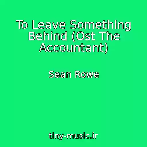 کاور آهنگ To Leave Something Behind (Ost The Accountant) از Sean Rowe