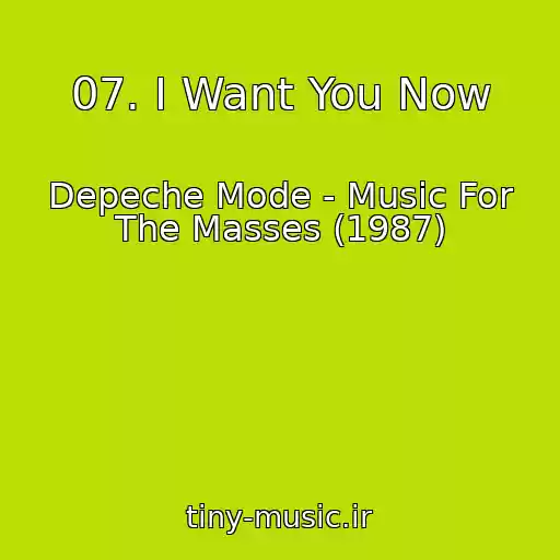 کاور آهنگ 07. I Want You Now از Depeche Mode - Music For The Masses (1987)