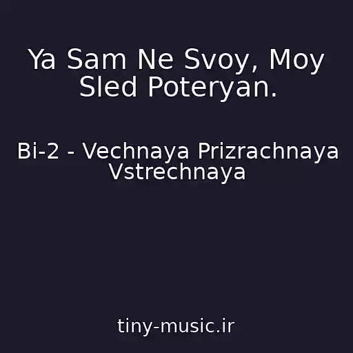 کاور آهنگ Ya Sam Ne Svoy, Moy Sled Poteryan. از Bi-2 - Vechnaya Prizrachnaya Vstrechnaya