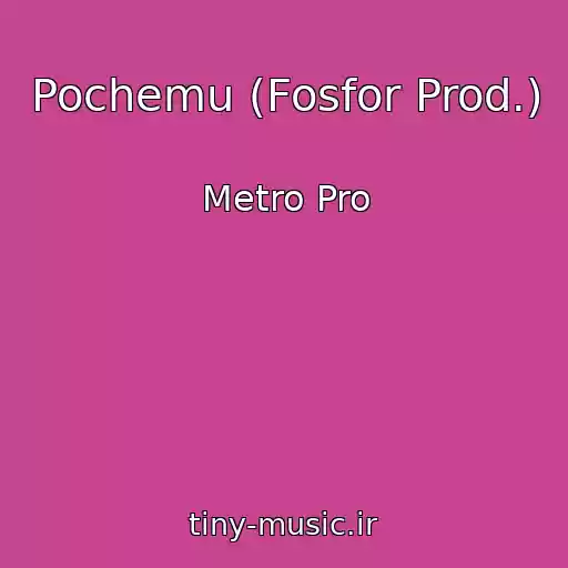 کاور آهنگ Pochemu (Fosfor Prod.) از Metro Pro