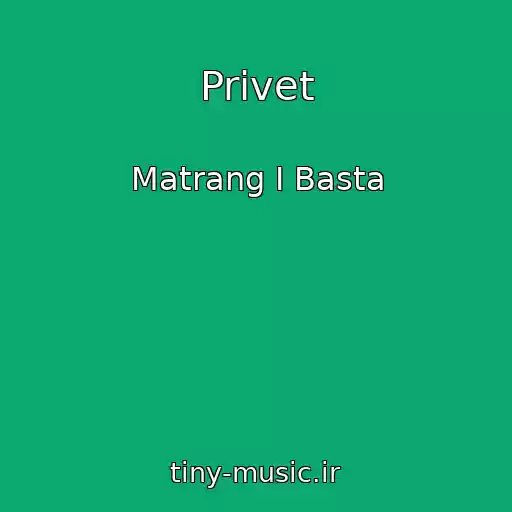 کاور آهنگ Privet از Matrang I Basta