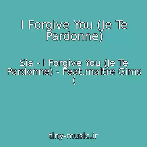 کاور آهنگ I Forgive You (Je Te Pardonne) از Sia - I Forgive You (Je Te Pardonne) - Feat.maitre Gims (