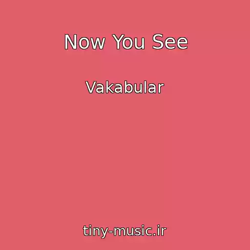 کاور آهنگ Now You See از Vakabular