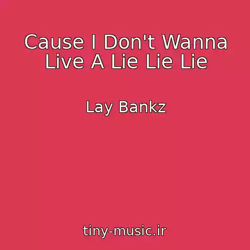کاور آهنگ Cause I Don't Wanna Live A Lie Lie Lie از Lay Bankz