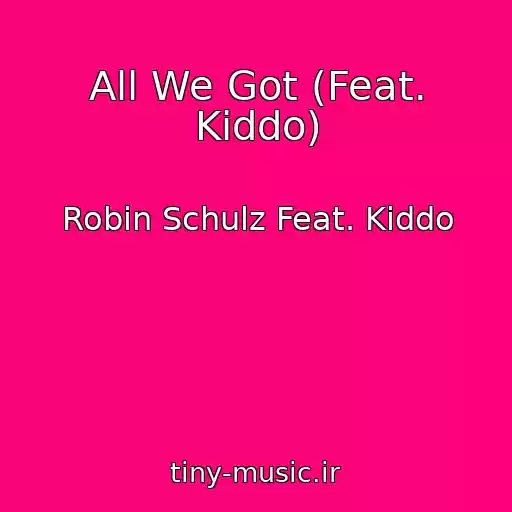 کاور آهنگ All We Got (Feat. Kiddo) از Robin Schulz Feat. Kiddo