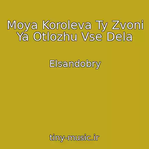 کاور آهنگ Moya Koroleva Ty Zvoni Ya Otlozhu Vse Dela از Elsandobry