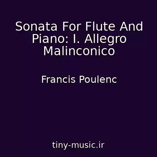 کاور آهنگ Sonata For Flute And Piano: I. Allegro Malinconico از Francis Poulenc