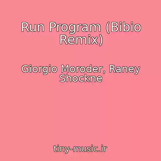 کاور آهنگ Run Program (Bibio Remix) از Giorgio Moroder, Raney Shockne