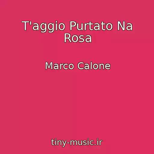 کاور آهنگ T'aggio Purtato Na Rosa از Marco Calone