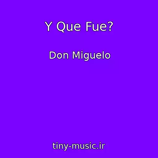 کاور آهنگ Y Que Fue? از Don Miguelo