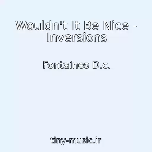 کاور آهنگ Wouldn't It Be Nice - Inversions از Fontaines D.c.