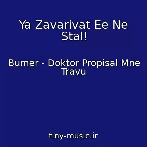 کاور آهنگ Ya Zavarivat Ee Ne Stal! از Bumer - Doktor Propisal Mne Travu