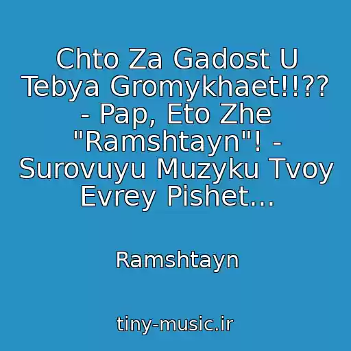 کاور آهنگ Chto Za Gadost U Tebya Gromykhaet!!?? - Pap, Eto Zhe "Ramshtayn"! - Surovuyu Muzyku Tvoy Evrey Pishet... از Ramshtayn
