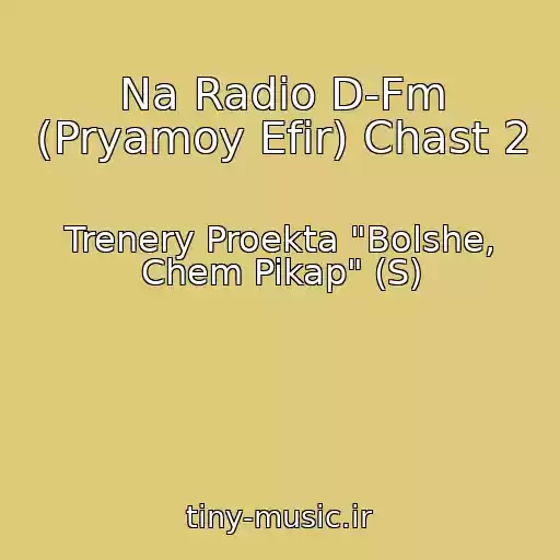 کاور آهنگ Na Radio D-Fm (Pryamoy Efir) Chast 2 از Trenery Proekta "Bolshe, Chem Pikap" (S)
