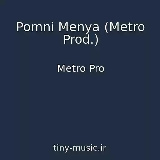 کاور آهنگ Pomni Menya (Metro Prod.) از Metro Pro