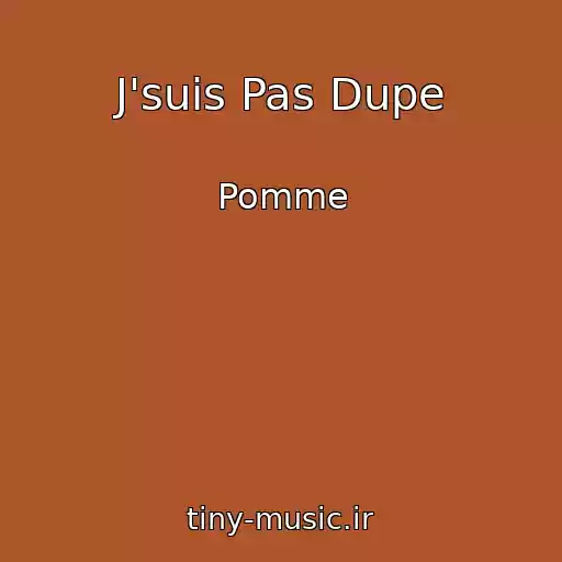 کاور آهنگ J'suis Pas Dupe از Pomme
