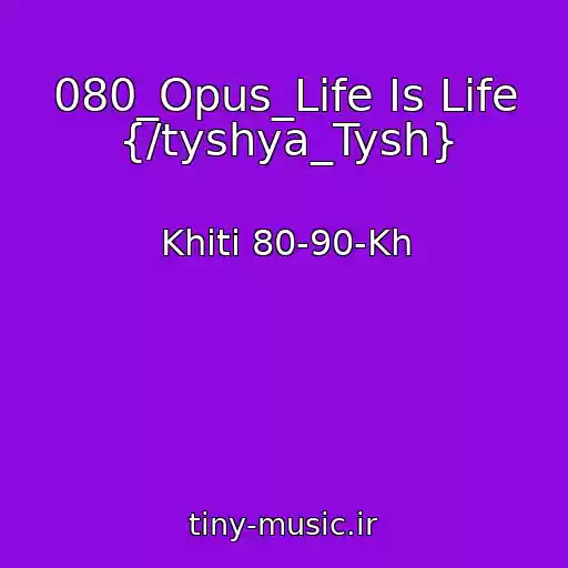 کاور آهنگ 080_Opus_Life Is Life {/tyshya_Tysh} از Khіti 80-90-Kh