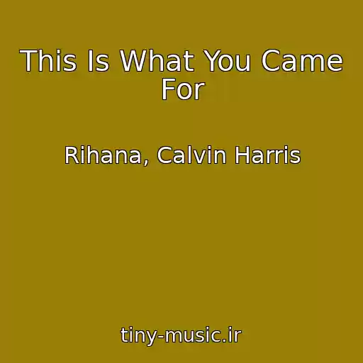 کاور آهنگ This Is What You Came For از Rihana, Calvin Harris