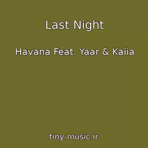 کاور آهنگ Last Night از Havana Feat. Yaar & Kaiia