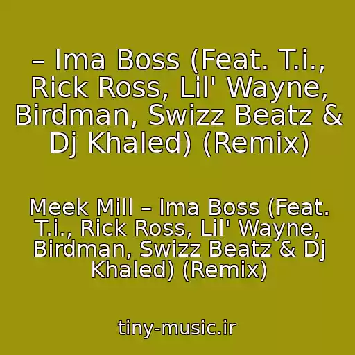 کاور آهنگ – Ima Boss (Feat. T.i., Rick Ross, Lil' Wayne, Birdman, Swizz Beatz & Dj Khaled) (Remix) از Meek Mill – Ima Boss (Feat. T.i., Rick Ross, Lil' Wayne, Birdman, Swizz Beatz & Dj Khaled) (Remix)