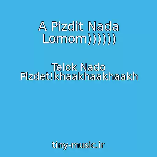 کاور آهنگ A Pizdit Nada Lomom)))))) از Telok Nado Pizdet!khaakhaakhaakh