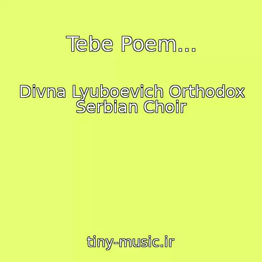 کاور آهنگ Tebe Poem... از Divna Lyuboevich Orthodox Serbian Choir