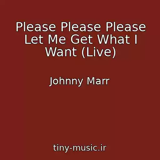 کاور آهنگ Please Please Please Let Me Get What I Want (Live) از Johnny Marr