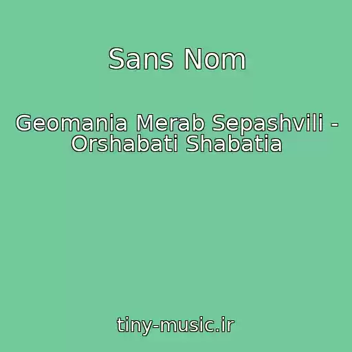کاور آهنگ Sans Nom از Geomania Merab Sepashvili - Orshabati Shabatia