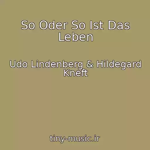کاور آهنگ So Oder So Ist Das Leben از Udo Lindenberg & Hildegard Kneft