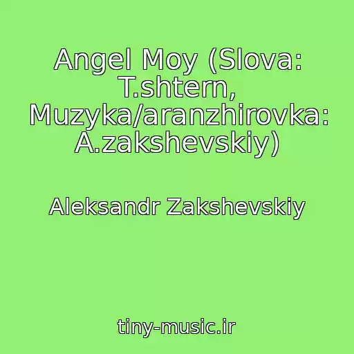 کاور آهنگ Angel Moy (Slova: T.shtern, Muzyka/aranzhirovka: A.zakshevskiy) از Aleksandr Zakshevskiy
