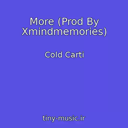 کاور آهنگ More (Prod By Xmindmemories) از Cold Carti