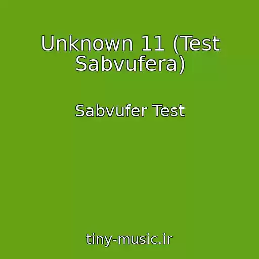 کاور آهنگ Unknown 11 (Test Sabvufera) از Sabvufer Test