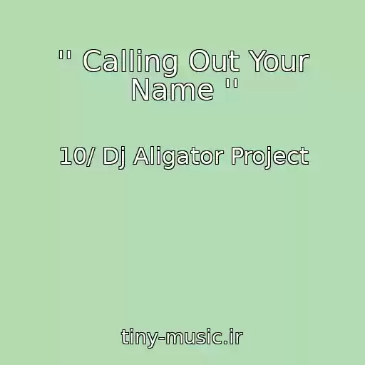 کاور آهنگ '' Calling Out Your Name '' از 10/ Dj Aligator Project