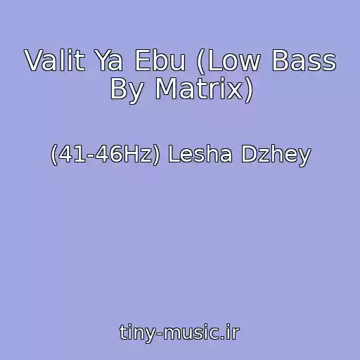 کاور آهنگ Valit Ya Ebu (Low Bass By Matrix) از (41-46Hz) Lesha Dzhey