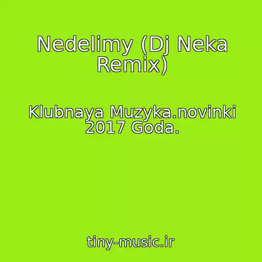 کاور آهنگ Nedelimy (Dj Neka Remix) از Klubnaya Muzyka.novinki 2017 Goda.