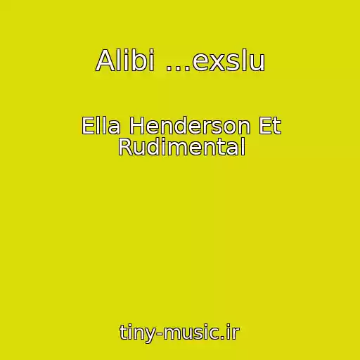 کاور آهنگ Alibi ...exslu از Ella Henderson Et Rudimental