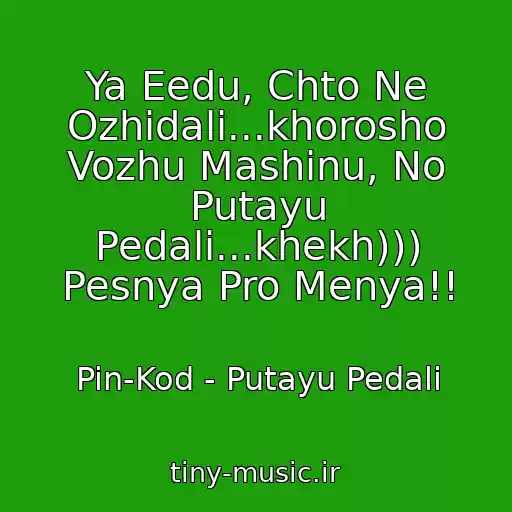 کاور آهنگ Ya Eedu, Chto Ne Ozhidali...khorosho Vozhu Mashinu, No Putayu Pedali...khekh))) Pesnya Pro Menya!! از Pin-Kod - Putayu Pedali