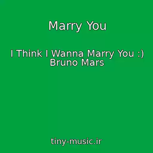 کاور آهنگ Marry You از I Think I Wanna Marry You :) Bruno Mars