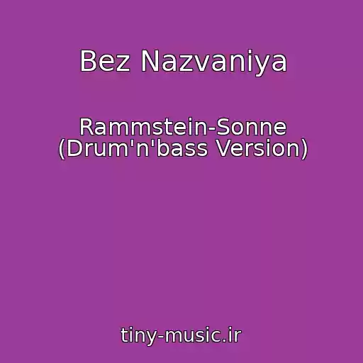 کاور آهنگ Bez Nazvaniya از Rammstein-Sonne (Drum'n'bass Version)