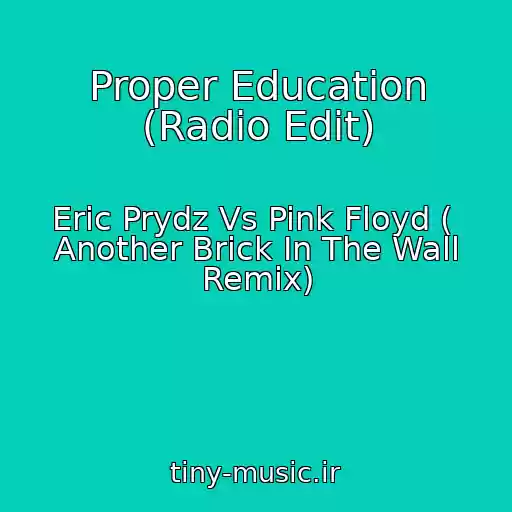 کاور آهنگ Proper Education (Radio Edit) از Eric Prydz Vs Pink Floyd (  Another Brick In The Wall Remix)