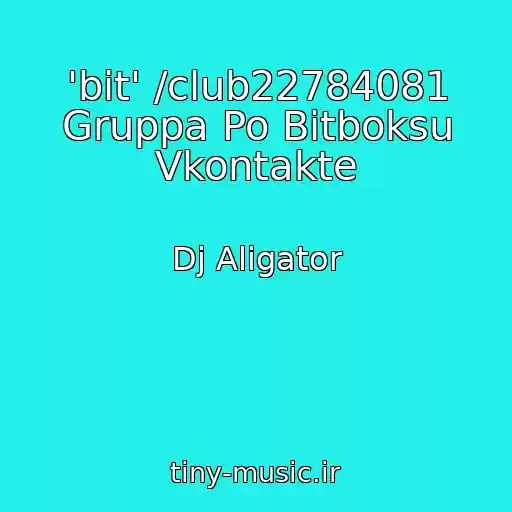 کاور آهنگ 'bit' /club22784081 Gruppa Po Bitboksu Vkontakte از Dj Aligator