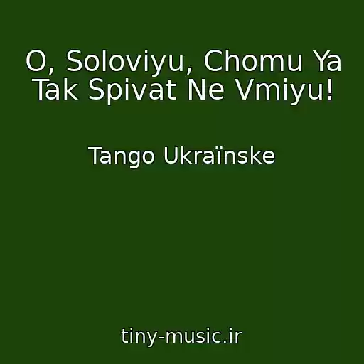 کاور آهنگ O, Solovіyu, Chomu Ya Tak Spіvat Ne Vmіyu! از Tango Ukraїnske