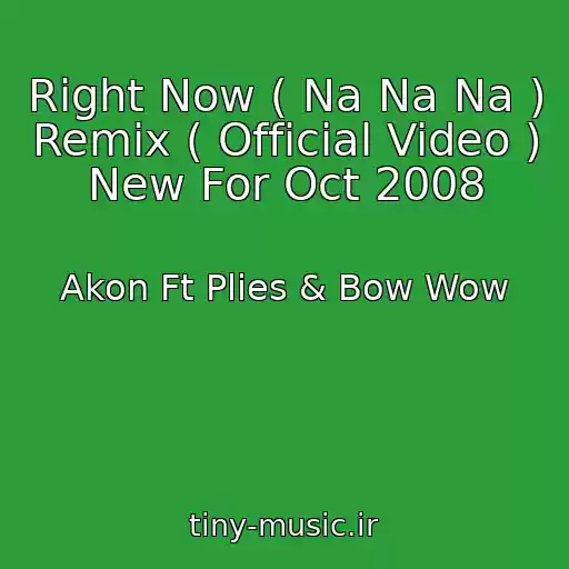کاور آهنگ Right Now ( Na Na Na ) Remix ( Official Video ) New For Oct 2008 از Akon Ft Plies & Bow Wow