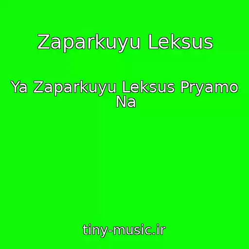 کاور آهنگ Zaparkuyu Leksus از Ya Zaparkuyu Leksus Pryamo Na