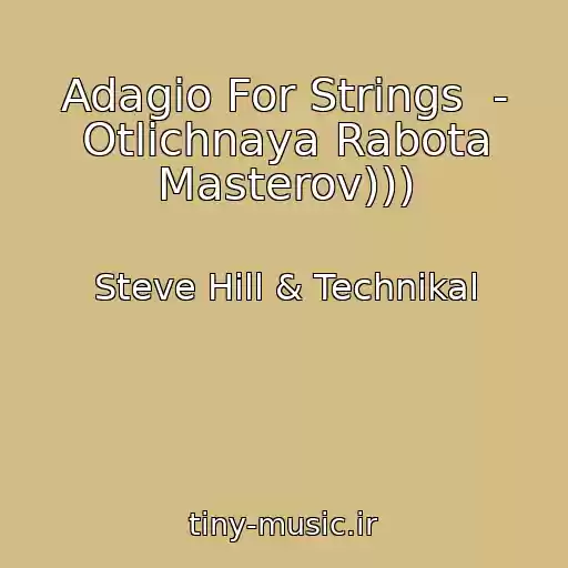 کاور آهنگ Adagio For Strings  - Otlichnaya Rabota Masterov))) از Steve Hill & Technikal