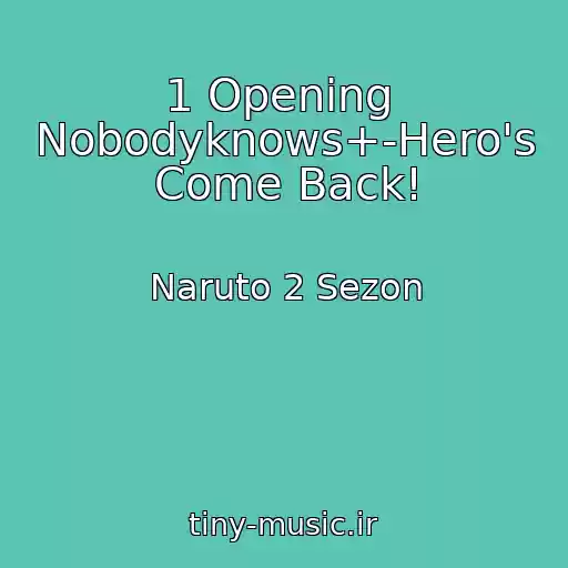 کاور آهنگ 1 Opening  Nobodyknows+-Hero's Come Back! از Naruto 2 Sezon