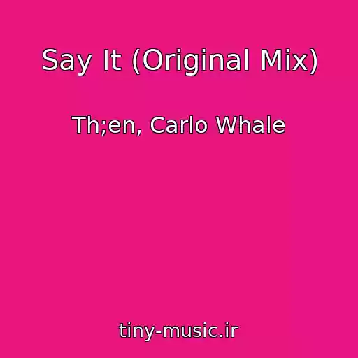 کاور آهنگ Say It (Original Mix) از Th;en, Carlo Whale