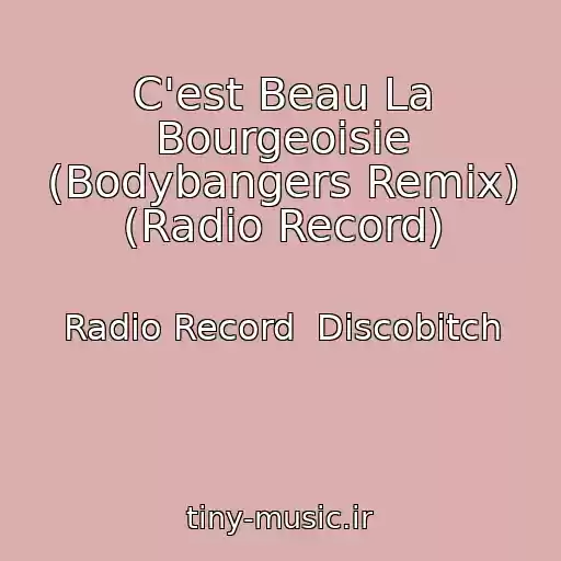 کاور آهنگ C'est Beau La Bourgeoisie (Bodybangers Remix) (Radio Record) از Radio Record  Discobitch