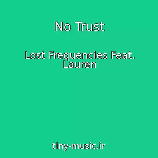 کاور آهنگ No Trust از Lost Frequencies Feat. Lauren