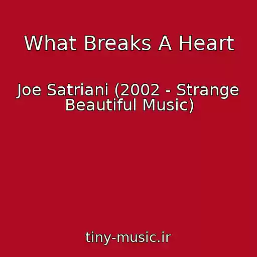 کاور آهنگ What Breaks A Heart از Joe Satriani (2002 - Strange Beautiful Music)